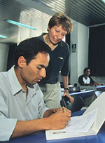 Translation workers go through ‘boot camp’ training.