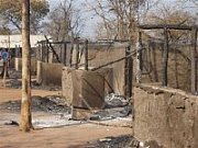 Fire damages training center  in Sudan.