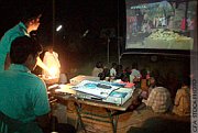 Violence halts film showings