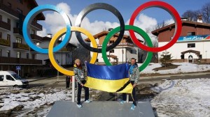 Bogdana Matsotska and her father/coach at the Sochi Winter Olympics. (Image found on Faceook)