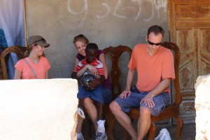 Stella, Cherese and Dan Gordon are pictured here with Mahu, the child they're sponsoring through Compassion International.