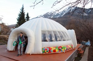 Fan Zone at the Mountain Cluster of Sochi, Russia.