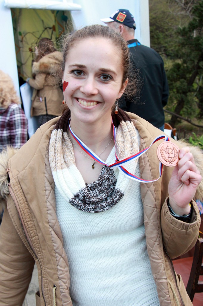 Ruth Mihalik wins bronze medal at Fun Zone competition in Sochi, Russia.