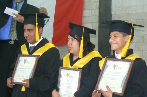 Jose Angel at graduation, far left.  (Image courtesy AMG)