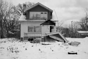 One of thousands of abandoned houses in Detroit, Michigan.  (Photo cred: SJ Carey via Flickr)