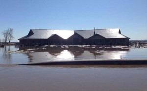 Water damage reached several feet high in most buildings. (Photo by SEND International)