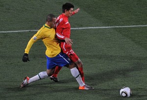 Photo taken during the 2010 World Cup match between Brazil and North Korea.  (Image courtesy Agência Brasil via Wikimedia Commons)