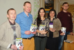 SWW team members with copies of the magazine.  (Image courtesy Russian Ministries)