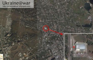 Satellite imagery of church where separatists kidnapped 4 believers.  (Photo cred: Ukraine@war.blogspot.com)