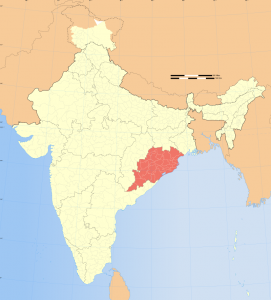Odisha state shares a border with Chhattisgarh. 