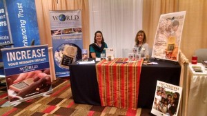Laurel and co-worker Beverly at the World Mission booth.  (Photo cred: MNN)
