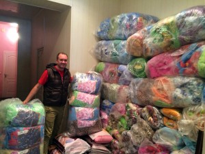 Supplies for Ukrainian refugges. (SGA Photo)