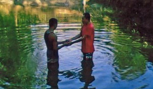 Late last year, village leaders interrupted a baptism (Photo courtesy of FMI)