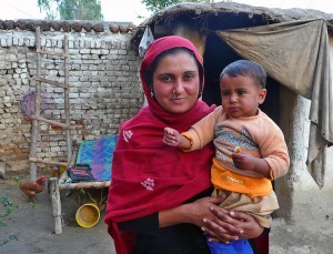 Pakistan woman and baby