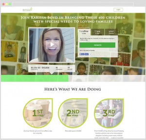 Personalized Campaign Page (Photo Courtesy Bethany Christian Services)