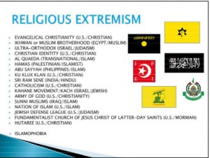 Evangelical Christianity is defined as a religious extremist group by the Army Reserve.