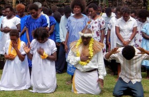 A church service where over 100 people came to Christ