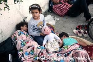 Syrian refugee children stuck in Istanbul, Turkey, after the government refused to allow them to board buses for Greece. (Photo courtesy Christian Aid Mission)
