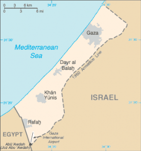 Gaza Strip map 