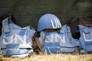 Helmet and Flack Jackets of UN Peacekeepers. (UN Photo/Marie Frechon.)