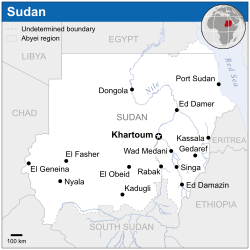Sudan map courtesy Wikipedia/CC 