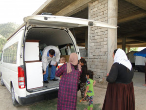 Mobile medical clinic making its way to refugees across northern Iraq. (Photo courtesy of Christian Aid Mission via Facebook)