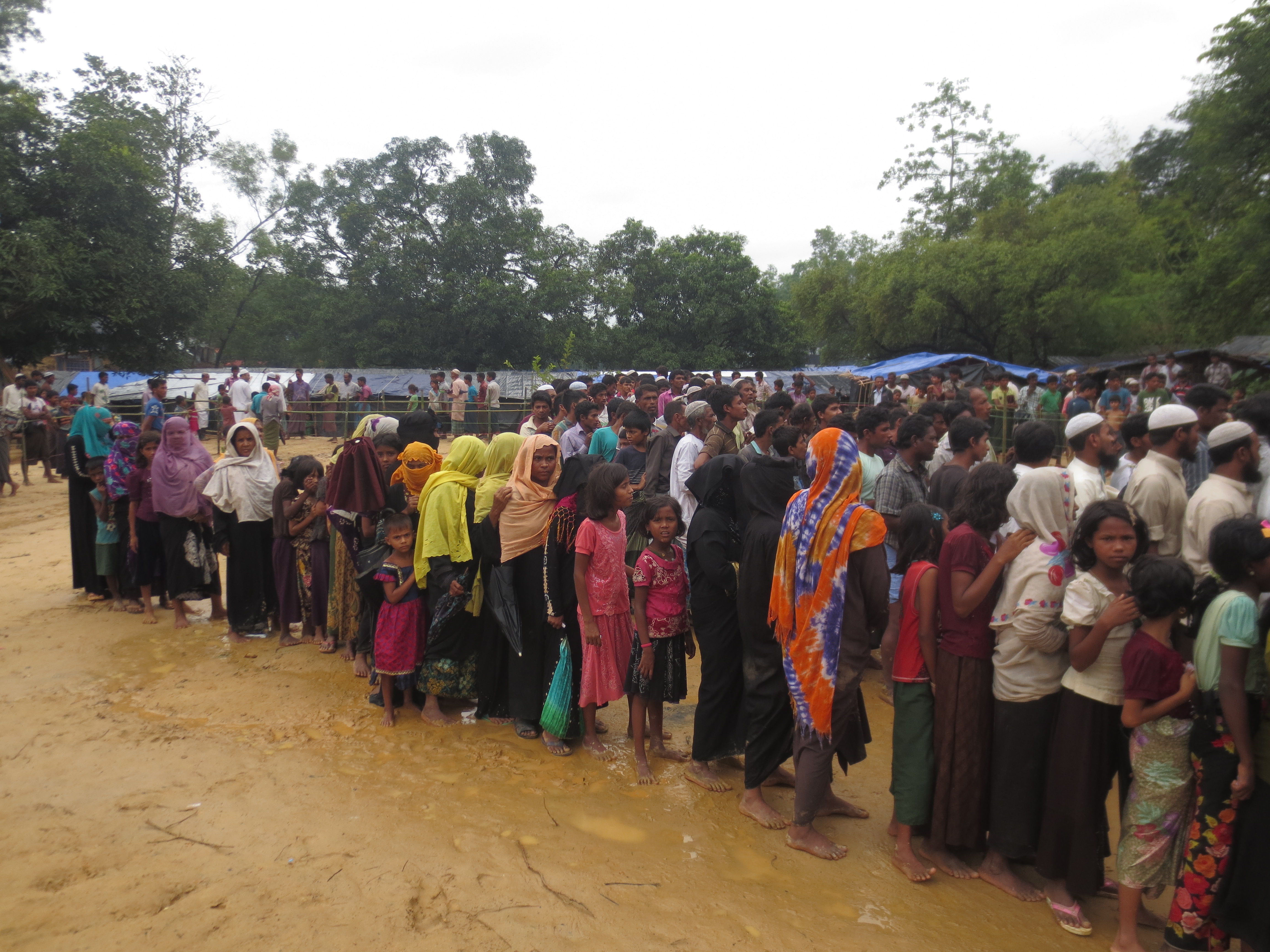 Hundreds of Rohingya refugees moved to an island