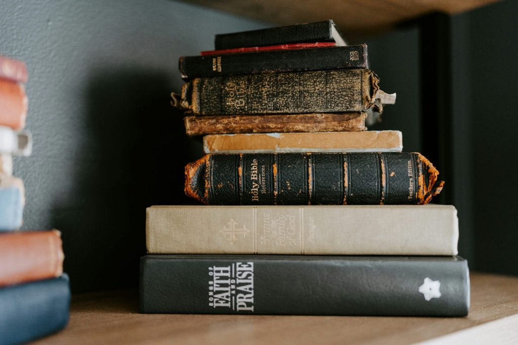 Landscape stack of Bibles
