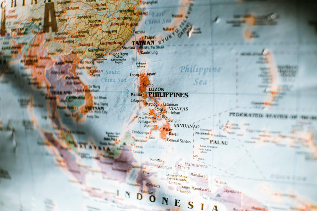 Philippines, Luzon, ocean, map, stock