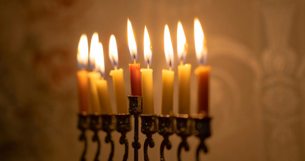 cropped, light, candle, menorah, Jewish, Hanukkah, fire, flame