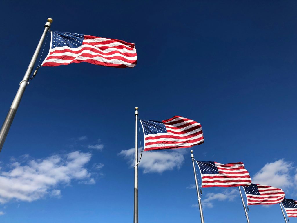 American flag,