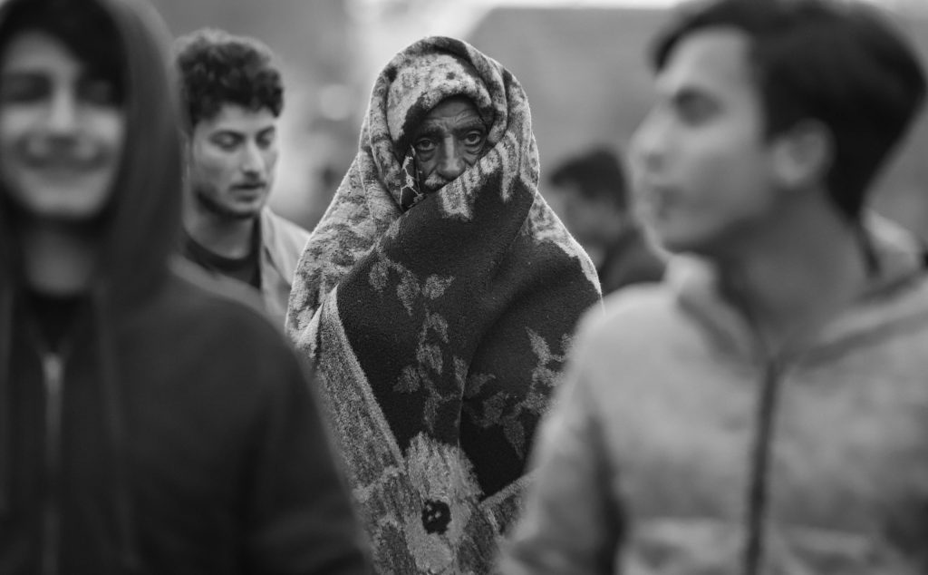 Iraq, man, black and whit, B&W